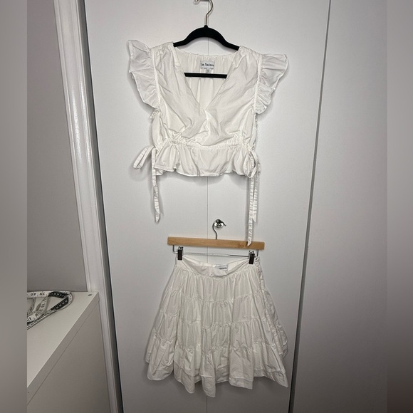 En Saison - Anthropologie - Juliet Top and Skirt Set in white Oyster - S/M - Picture 4 of 16